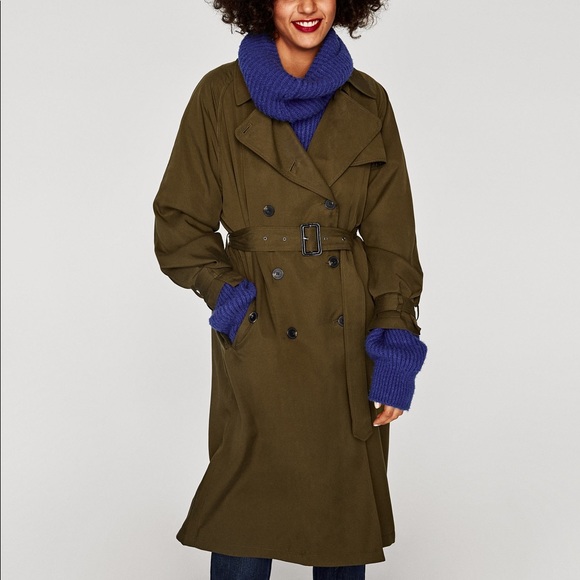 zara olive coat